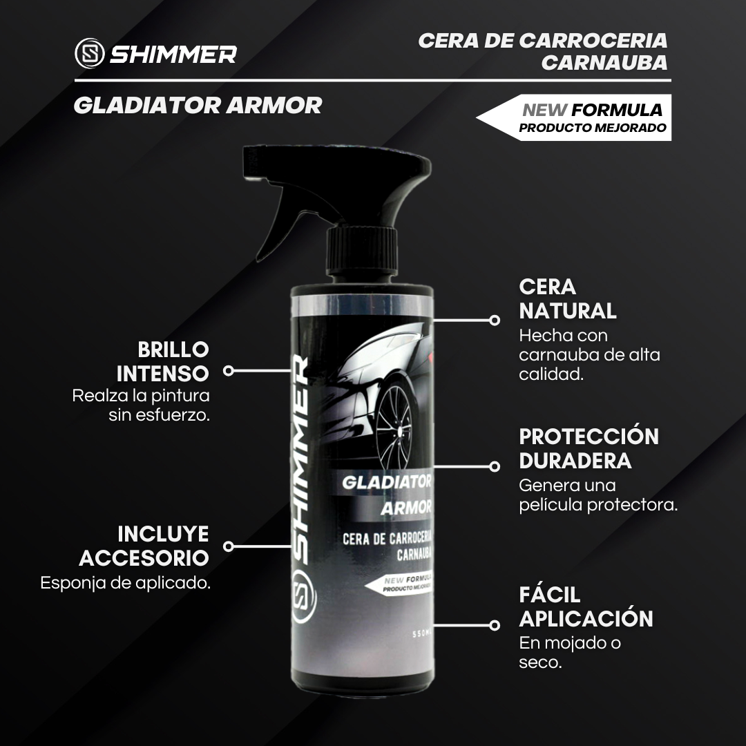 GLADIATOR ARMOR - Abrillantador de Carroceria Carnauba