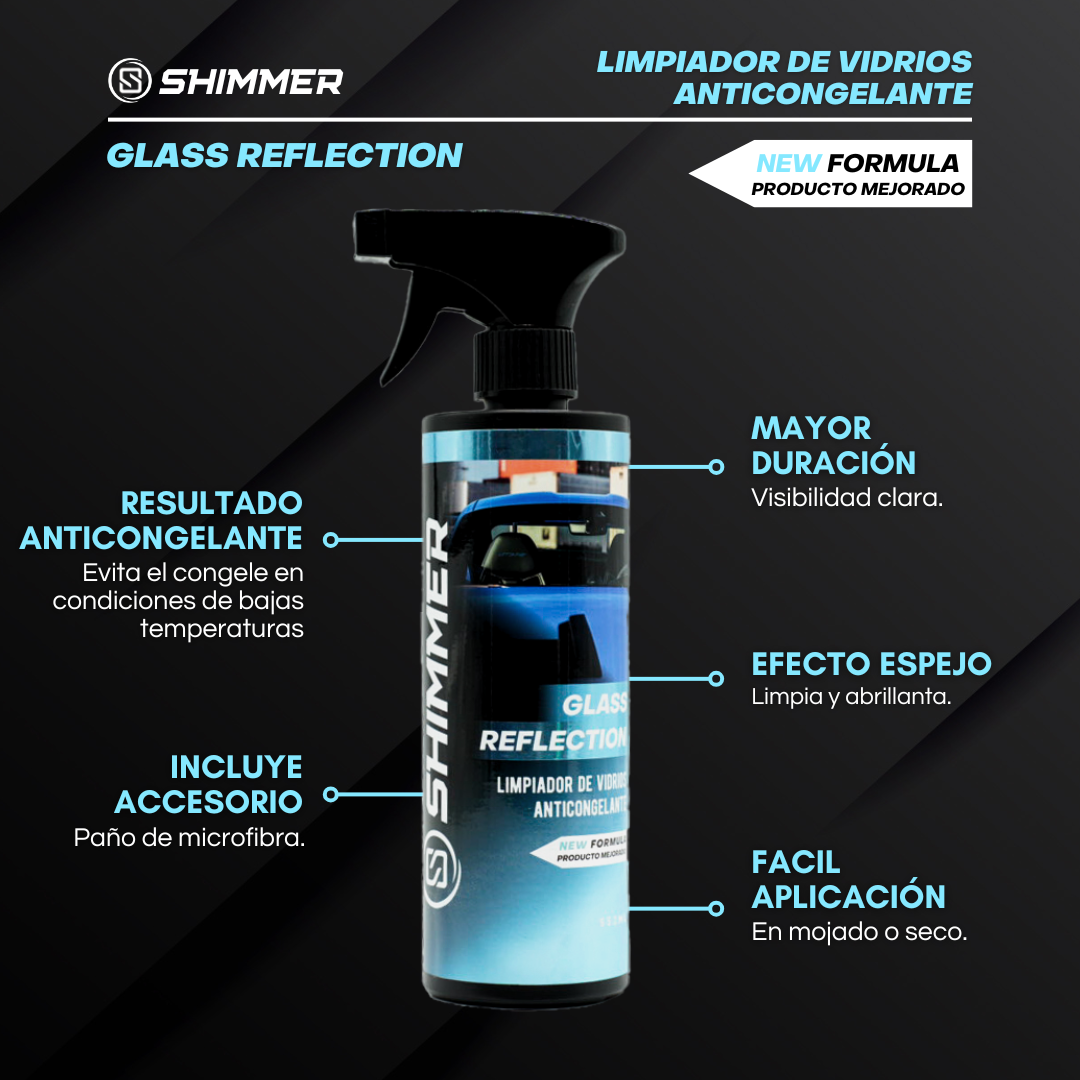 GLASS REFLECTION - Limpiador de Vidrios Anticongelante
