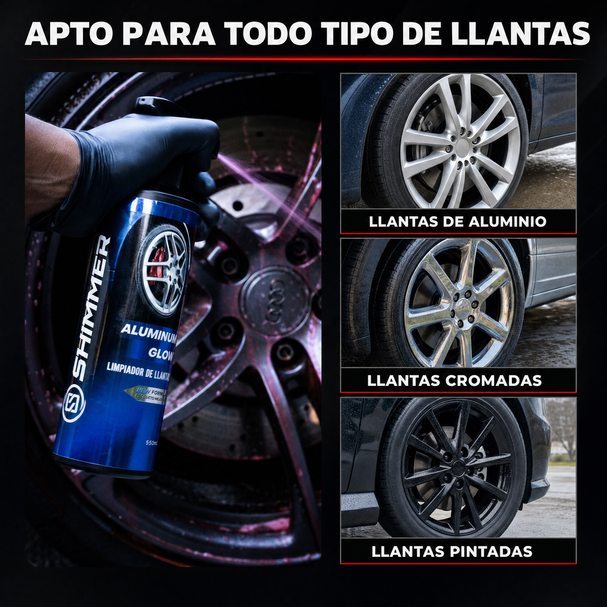 ALUMINUM GLOW - Limpiador de Llantas