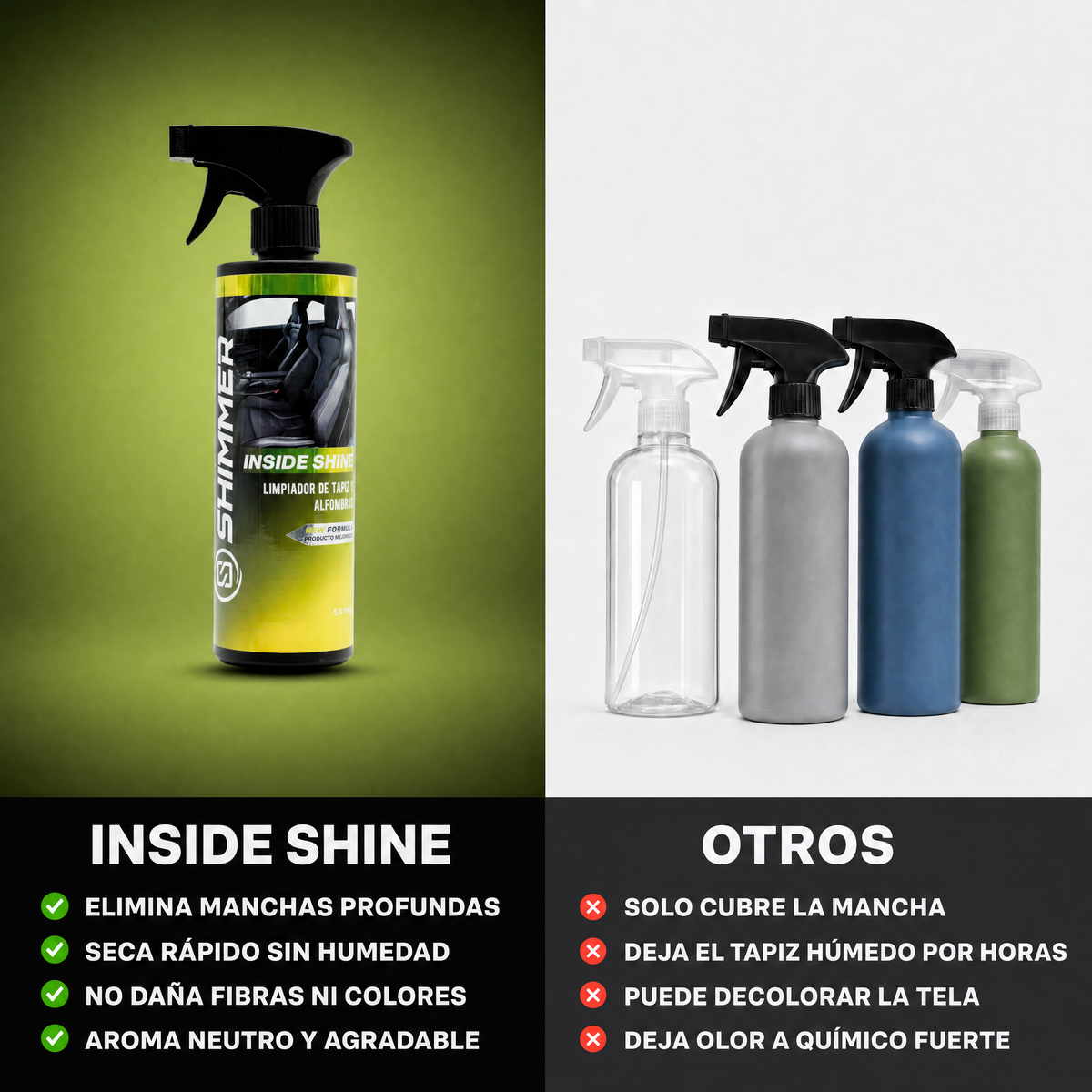 INSIDE SHINE - Limpiador de Tapiz y Alfombras