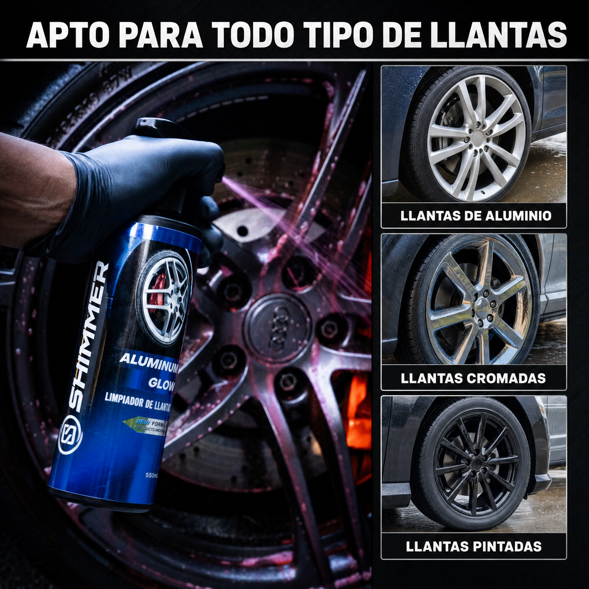 ALUMINUM GLOW - Limpiador de Llantas